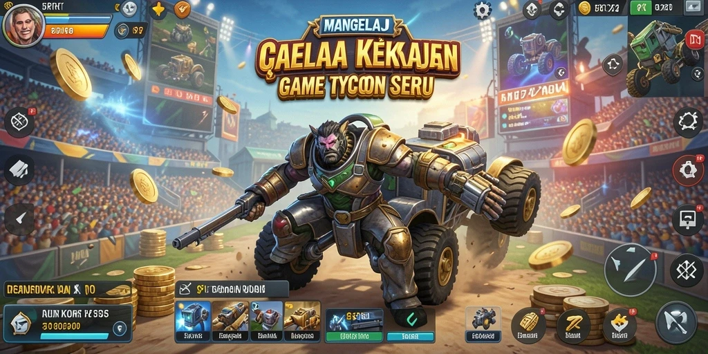 Screenshot gameplay 5RT yang menunjukkan manajemen bisnis yang menarik.