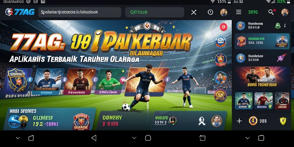 Tampilan gameplay menarik dengan taruhan olahraga langsung.