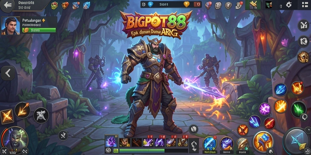 Tangkapan layar menunjukkan pertempuran epik dalam BIGPOT88.