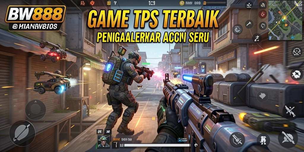Screenshot gameplay BW888 menunjukkan aksi tembak-menembak yang seru.