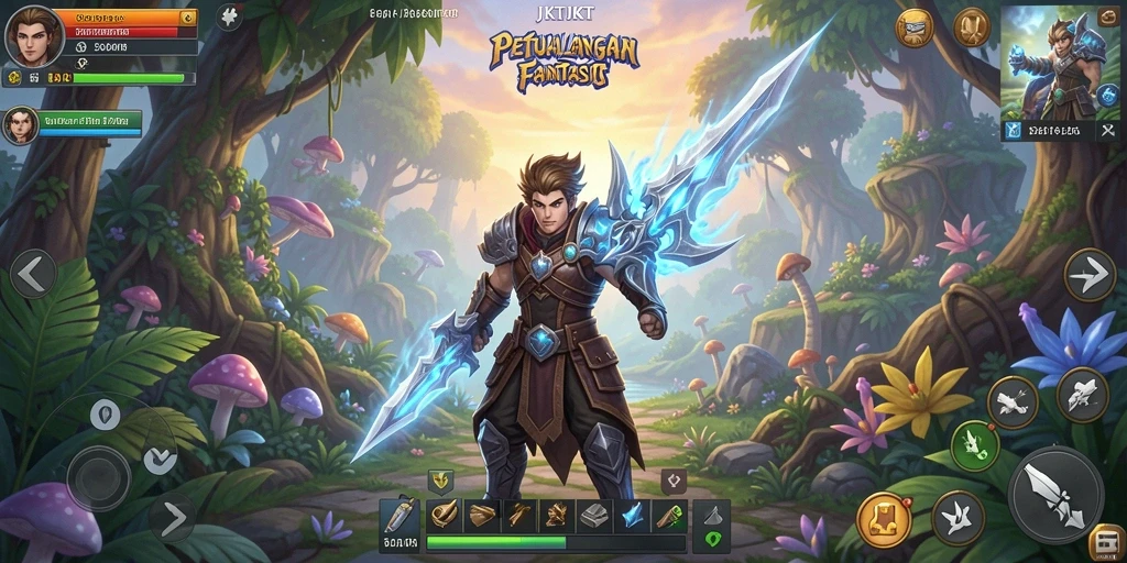 Tampilan gameplay RPG JKTJKT yang mengesankan dan penuh aksi.