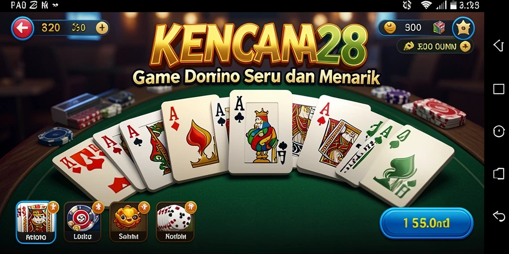 Screenshot gameplay KENCANA28 dengan tampilan Domino yang menarik.