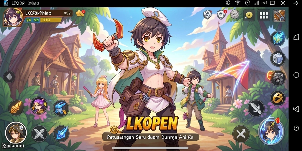 Gameplay menarik LKOPEN dengan karakter Anime ikonik.