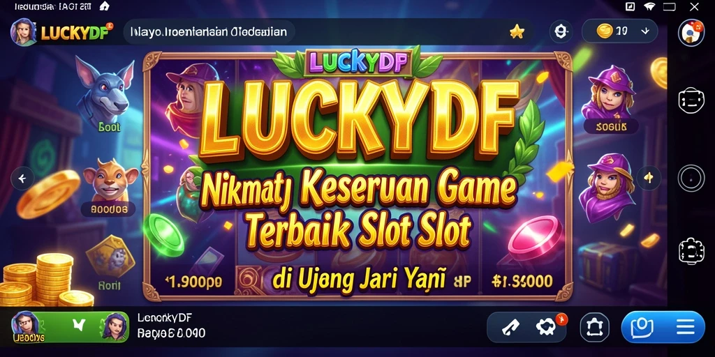 Tampilan menarik dari gameplay LUCKYDF yang penuh warna.