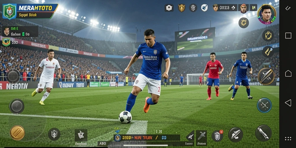 Tampilan gameplay menarik dari MERAHTOTO yang menunjukkan aksi di lapangan.