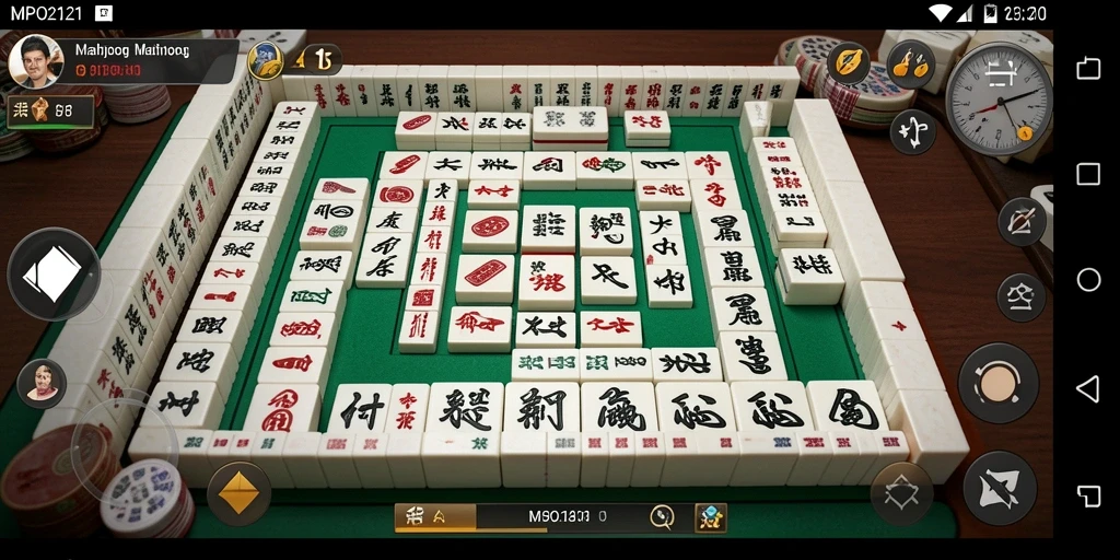 Screenshot gameplay MPO2121 yang menunjukkan aksi Mahjong yang mendebarkan.