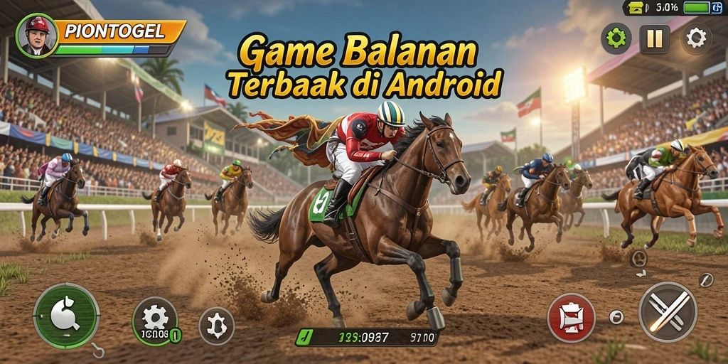 Screenshot gameplay PIONTOGEL yang menampilkan balapan seru.