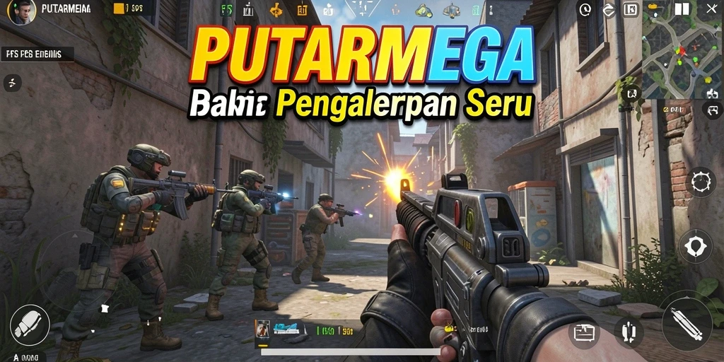 Tampilan gameplay seru dan mendebarkan di PUTARMEGA.