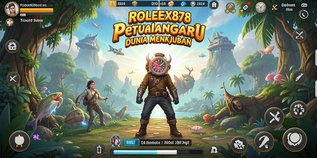 Tampilan screenshot utama dari gameplay petualangan ROLEX878.