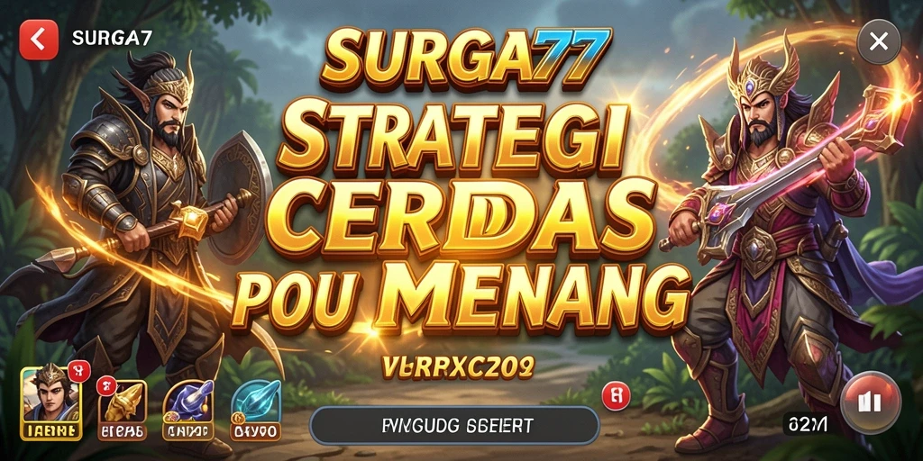 Tangkapan layar SURGA77 menampilkan pertempuran strategis yang intens.