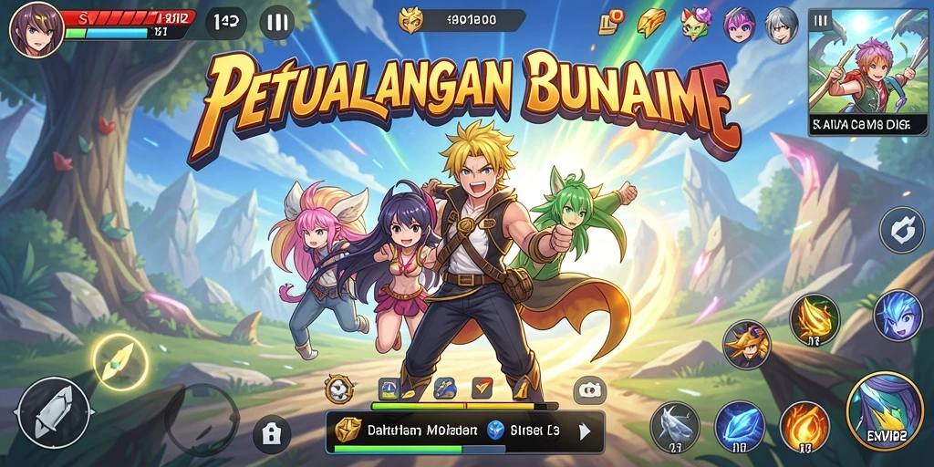 Tampilan gameplay SVIP2 yang memukau dengan karakter anime yang seru.
