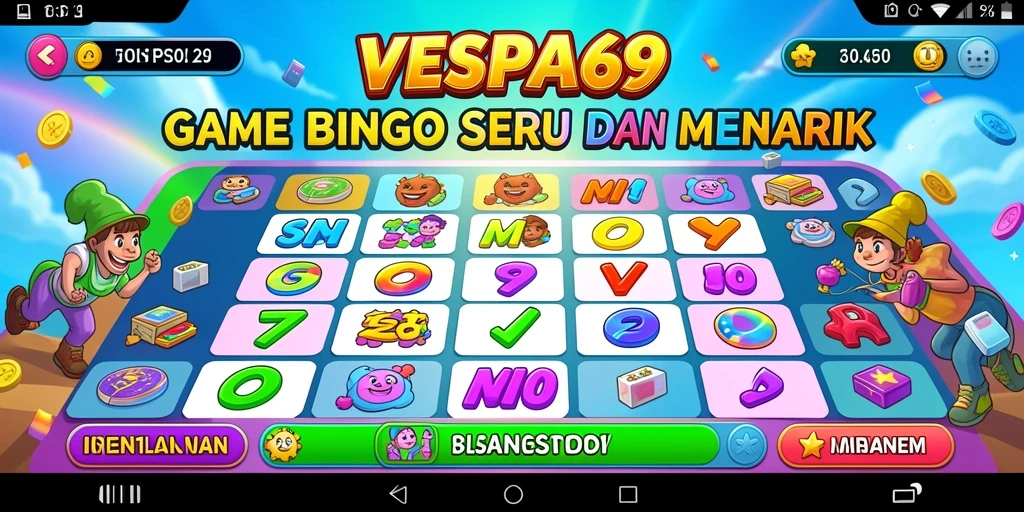Tampilan gameplay Bingo yang seru dan interaktif di VESPA69.