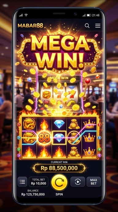 Screenshot aplikasi mabar88 menunjukkan kemudahan navigasi.